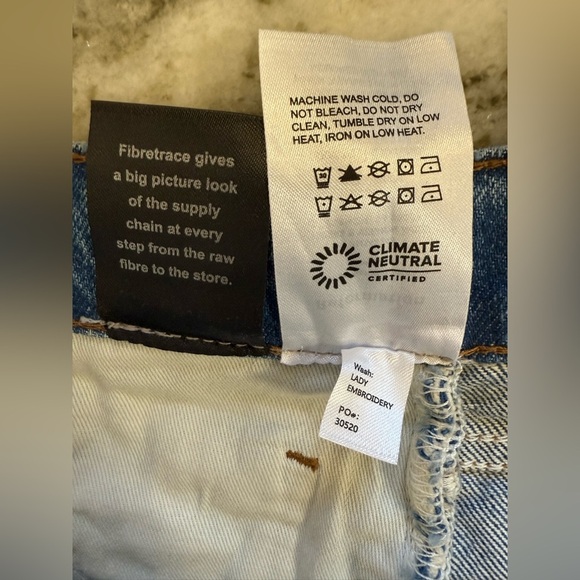 Reformation Women’s Cynthia High-Rise Lady Embroidered Straight Jeans (Flaw) - Picture 10 of 10